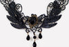 Gothic Black Lace Choker Necklace