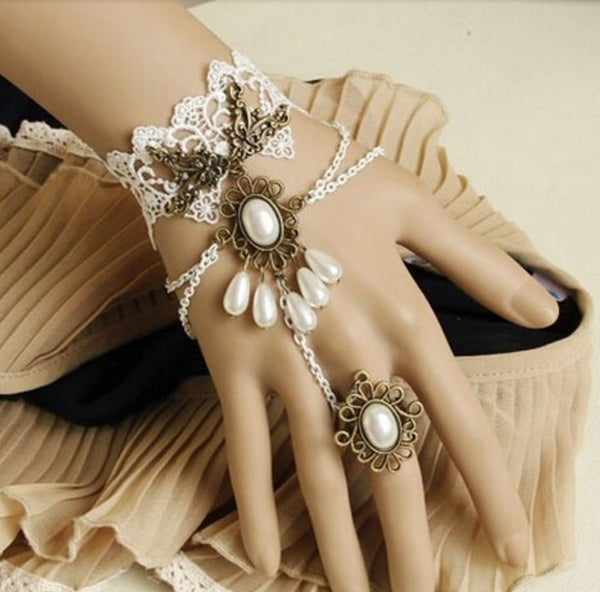 Vintage Gothic Vampire Lace Bracelet