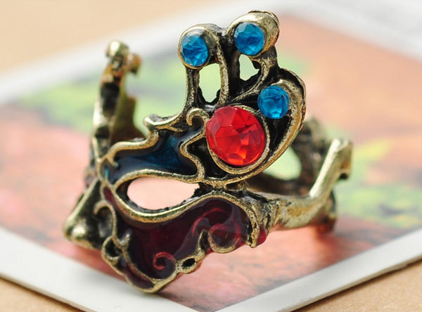 Vintage Gothic Royal Mask Ring