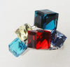 Multi-Color Solid Square Crystal Ring