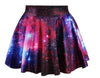 3D Graphic Print Gothic Skater Skirt