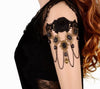 Gothic Black Rhinestone Black Lace Arm Bracelet