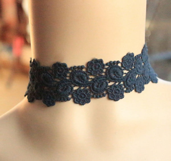Gothic Vintage Flower Lace Necklace