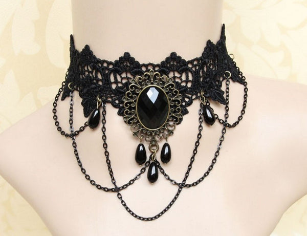 Vintage Gothic Lace Choker Necklace