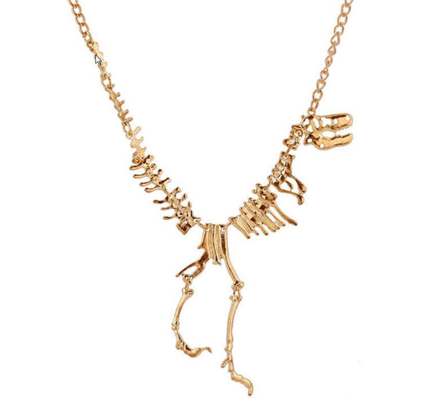 Gothic Dinosaur Skeleton Necklace