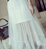 Gauze Sheer Tulle Lace Gothic Maxi Skirt