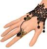 Handmade Gothic Lace Flower Finger Bracelet