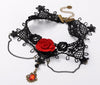 Rose Lace Tattoo Choker Necklace