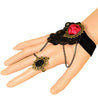 Handmade Gothic Lace Flower Finger Bracelet